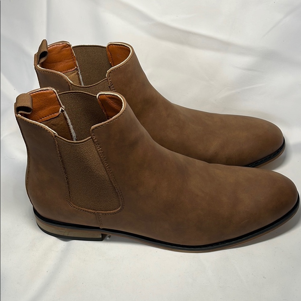 Men's Brown Leather Ankle Boots - Picture 2 of 6
